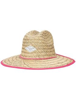 Women's Sun Hat - Lifeguard, Hand Woven Straw, UPF (SPF) 50  UVA/UVB Sun Protection, 4" Big Brim