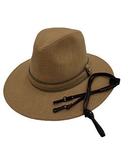 Premium Safari Hat - Signature Collection, Adjustable Chin Cord Strap, 3" Big Brim Sun Protection