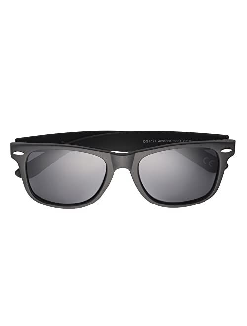 Panama Jack Men's Polarized Black & White Square Sunglasses, Black, 60
