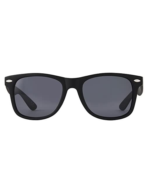 Panama Jack Men's Polarized Black & White Square Sunglasses, Black, 60