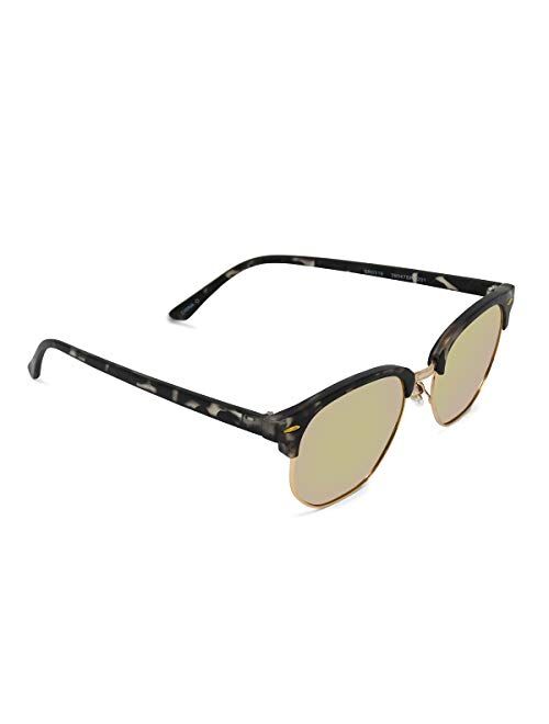 Panama Jack Premium Polarized Gold Mirror Club Sunglasses