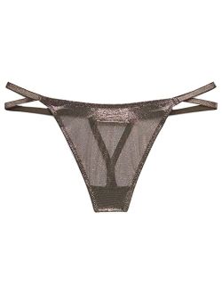 Womens Going Platinum Mesh G-String Panty