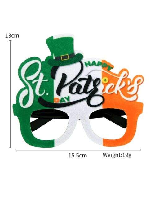 Hintcan Home & Living 1pc St. Patrick's Day Letter & Hat Design Party Glasses