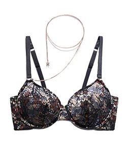 Savage X Fenty, Women's, Cold-Hearted Snake Unlined Lace Demi Bra
