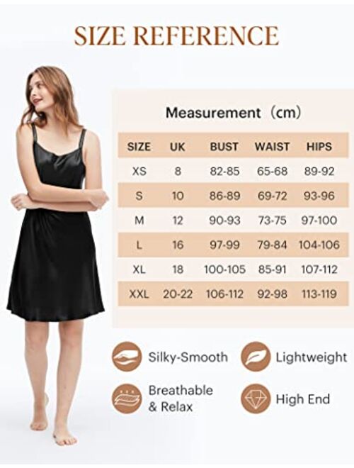 LilySilk Real Silk Nightgowns for Women Nighties 100 Real 19 Momme Silk Short Nighty Sexy Chemise Ladies Lingerie Petite
