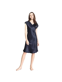 Silk Nightgowns for Women 100 Long V Neck 22 Momme Mulberry Silk Nightdress