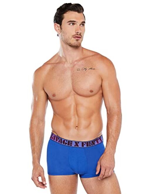 Savage x Fenty Men's Savage X Boxer Trunks With Iridescent Logo Waistband