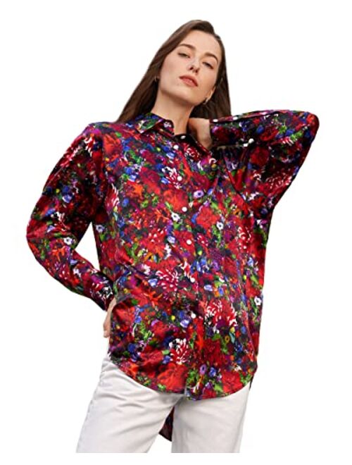 LilySilk X Mika Silk Shirt for Women Long Sleeve Luxury Soft Mulberry Silk Blouse Buttons Up Ladies Fashion Chic Silk Tops