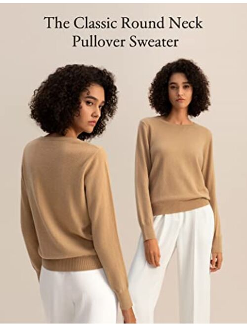 LilySilk Basic Pullover Sweater for Women 100% Baby Cashmere, Soft & Skin-Friendly Cropped Sweater Top