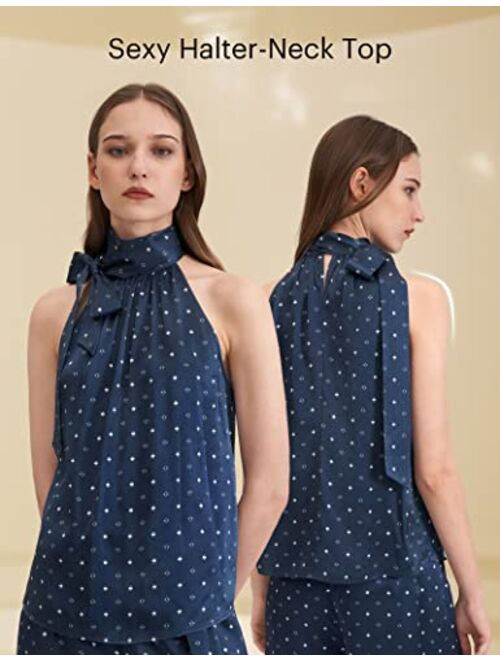 LilySilk Womens Silk Blouse 19 Momme Charmeuse Silk Sleeveless Shirt Top for Spring Summer