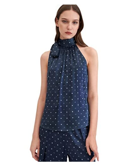 LilySilk Womens Silk Blouse 19 Momme Charmeuse Silk Sleeveless Shirt Top for Spring Summer