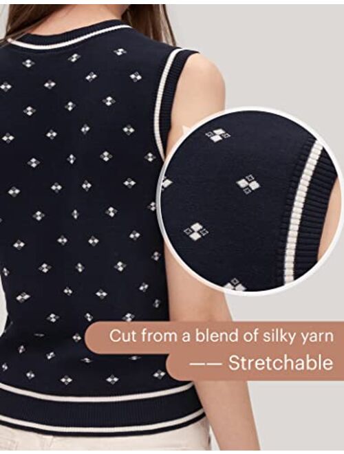 LilySilk Silk Knit Camisole for Women V-Neck Crop Uniform Pullover Vest