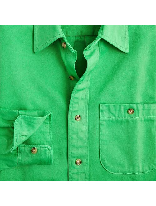 J.Crew Garment-dyed selvedge twill shirt