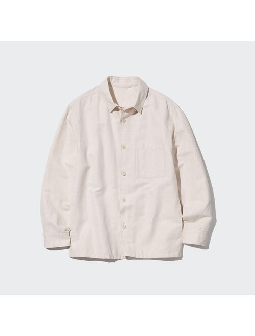 Uniqlo Cotton Linen Over Shirt Jacket