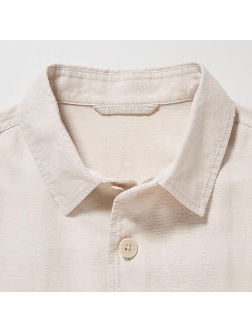 Uniqlo Cotton Linen Over Shirt Jacket