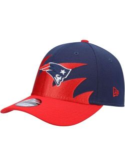 Youth Boys Navy and Red New England Patriots Surge 39THIRTY Flex Hat