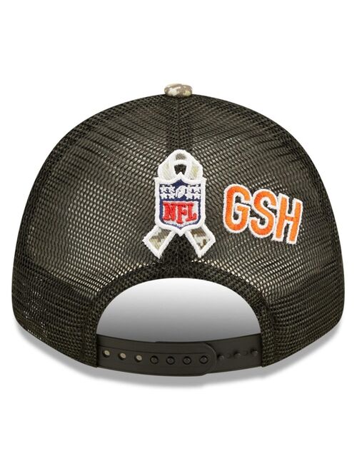 NEW ERA Youth Boys Black and Camo Chicago Bears 2022 Salute To Service 9FORTY Snapback Trucker Hat