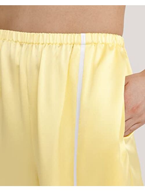 LilySilk Silk Pajamas for Women Cami Pajama Set for Women Mulberry Silk Sleepwear Camisole Tank Top Long Pants Summer Ladies