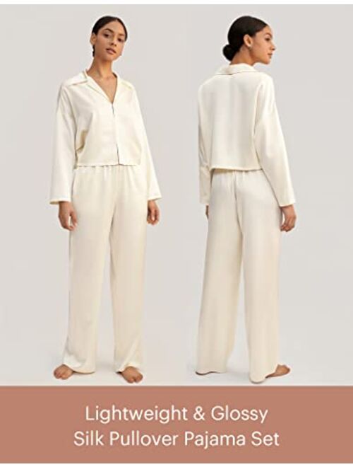 LilySilk Silk Pajama Set for Women 22 Momme Silk 2 Piece Ladies' PJ Set