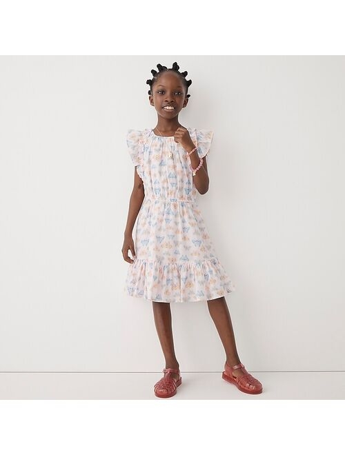 J.Crew Girls' ruffle-trim dress in floral