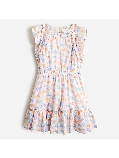 J.Crew Girls' ruffle-trim dress in floral