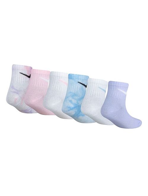 Baby / Toddler Girl Nike 6 Pack Tie Dyed Ankle Socks