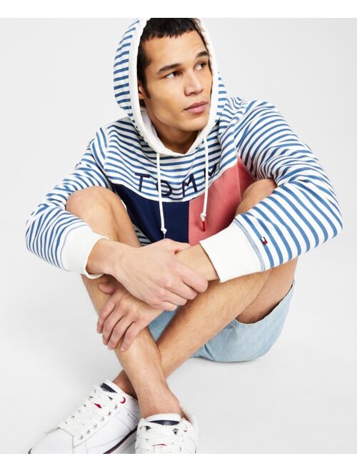 Tommy Hilfiger Men's Nautical Stripe Quinn Hooded Sweatshirt