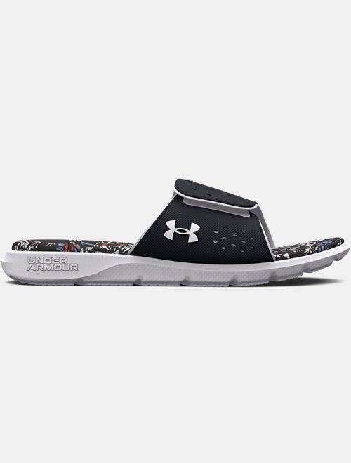 Under Armour Girls' UA Ignite Pro Graphic Footbed Slides