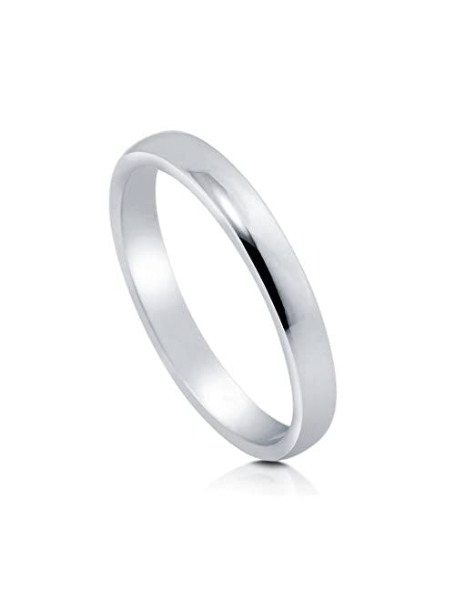 BERRICLE Sterling Silver Wedding Rings Anniversary Band for Women, Rhodium Plated Size 4-10