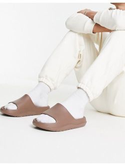 chunky slides in brown