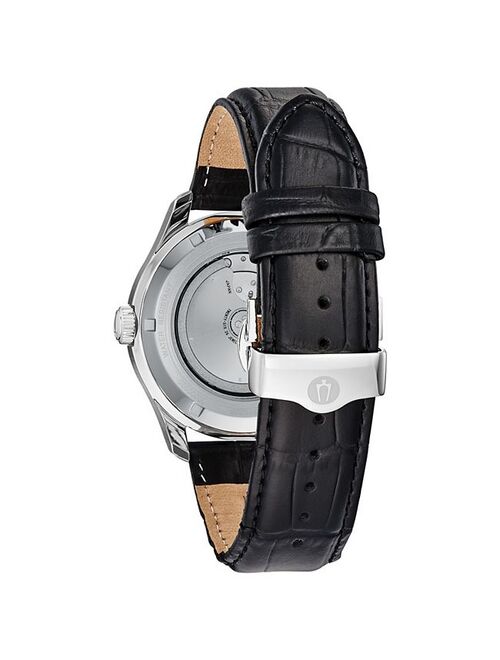 Bulova Men's Automatic Leather Watch - 96C142