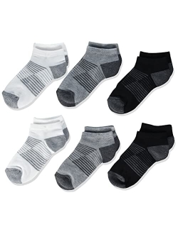 Unisex Kids' Cushioned Athletic Low Cut Socks, 6 Pairs