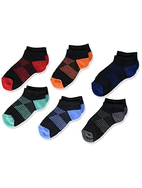 Amazon Essentials Unisex Kids' Cushioned Athletic Low Cut Socks, 6 Pairs