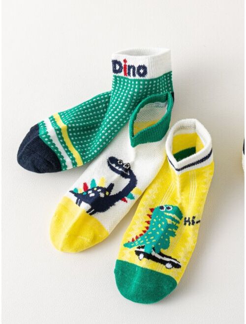 Shein Xvqing Underwear & Sleepwear 5pairs Toddler Boys Cartoon Graphic Ankle Socks
