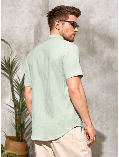 SHEIN Men Button Front Shirt