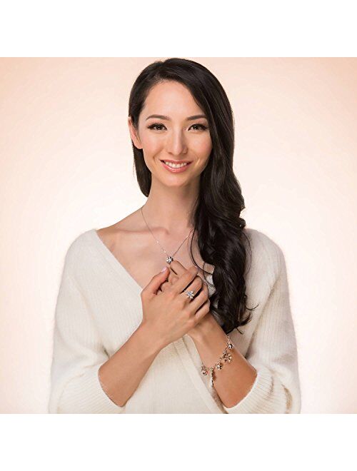 BERRICLE Sterling Silver Snowflake Cubic Zirconia CZ Fashion Ring for Women, Rhodium Plated Size 4-10