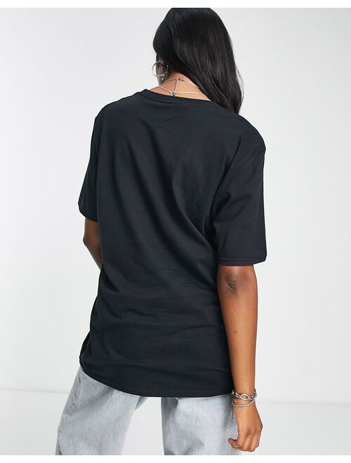 ASOS DESIGN graphic oversized T-shirt with motorcycle hot fix in washed black