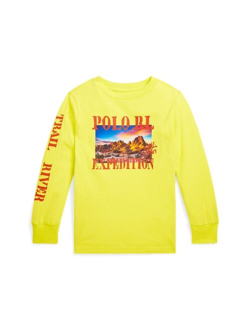 POLO RALPH LAUREN Toddler and Little Boys Long Sleeve Graphic T-shirt
