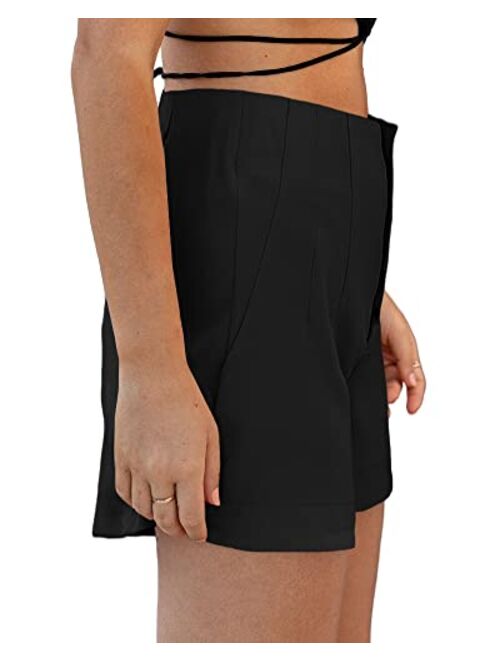 Cicy Bell Women's Summer High Waist Work Office Casual Shorts with Pockets