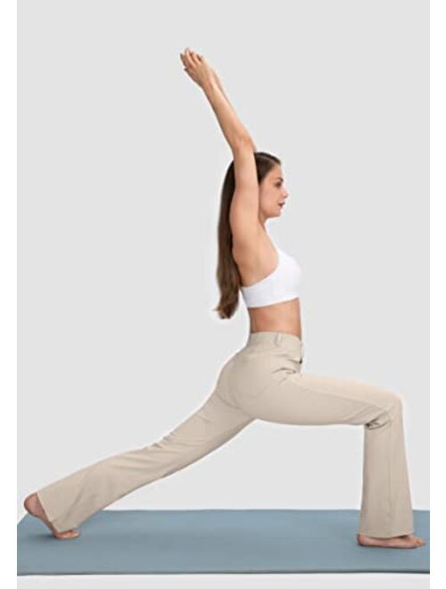 Rammus 28"/30"/32"/34" Women's Yoga Dress Pants Stretch Work Business Casual Slacks for Women Bootcut Office Trousers