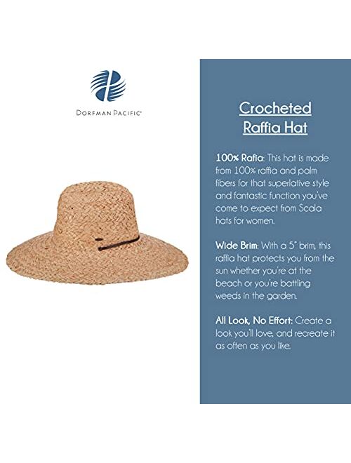 Scala Women's Raffia Lifeguard Hat, Natural, One Size