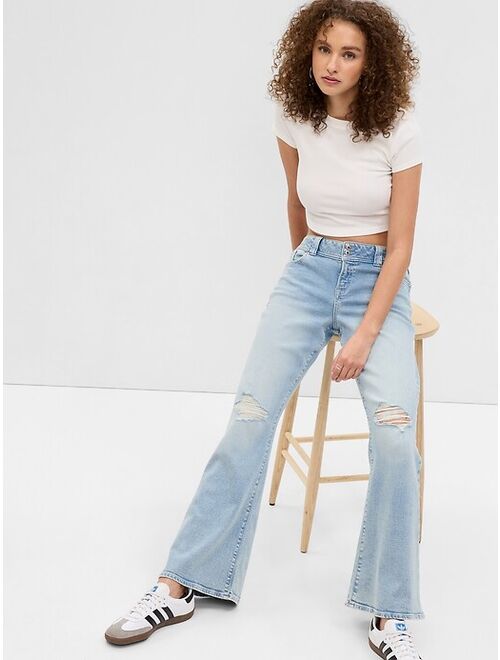 PROJECT GAP Low Rise Y2K Flare Jeans with Washwell