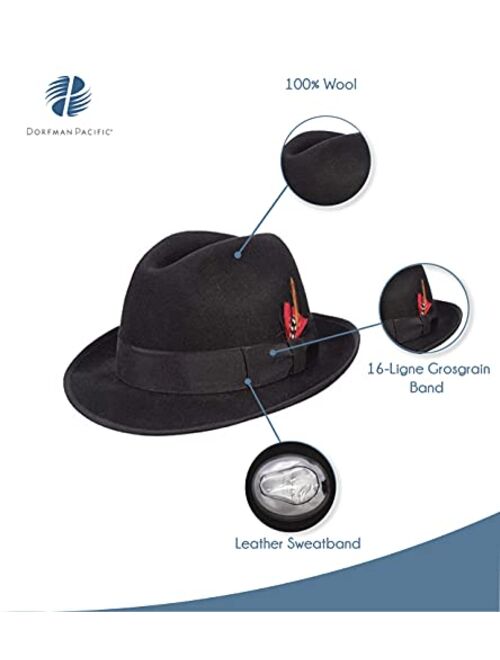 Scala Classico Men's Wool Felt Fedora Hat