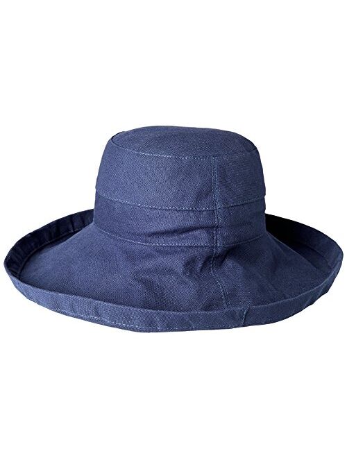 Scala Women's Cotton Big Brim Hat with Inner Drawstring & UPF 50+ rating