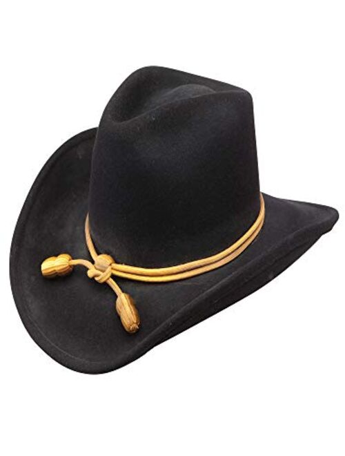 Stetson Men's Fort Crushable Wool Leather Hatband Cowboy Hat - Silverbelly