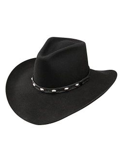 Buck Shot 3X Felt Stallion Collection Cowboy Hat Black 4" Brim