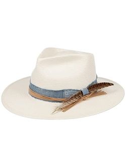 Feather Trim Toyo Western Straw Hat Women/Men -