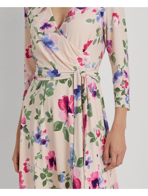 Polo Ralph Lauren LAUREN RALPH LAUREN Women's Floral Surplice Jersey Dress