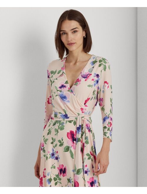 Polo Ralph Lauren LAUREN RALPH LAUREN Women's Floral Surplice Jersey Dress