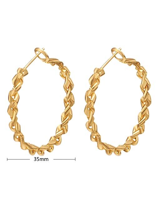 YKKZART Gold Earrings 14k Gold Plated Hoop Earrings Dainty Pearl hoop Disc Coin Bead Starfish Teardrop Circle Dangle Drop Earrings for Women Hypoallergenic Jewelry Gifts